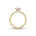 14K Yellow Gold Hidden Halo Cleo Ring with Certified 2 Carat Center Pear Shape Lab-Grown Diamond