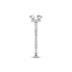 14K White Gold Hidden Halo Cleo Ring with Certified 2.50 Carat Center Oval Shape Lab-Grown Diamond