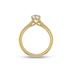 6 Prong Lianne Solitaire Ring with Certified 2.50 Carat Center Cushion Cut Lab Grown Diamond in 14K Yellow Gold