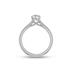 6 Prong Lianne Solitaire Ring with Certified 3 Carat Center Cushion Cut Lab Grown Diamond in 14K White Gold