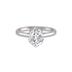 14K White Gold Classic Lotus Solitaire Ring with Certified 2.50 Carat Oval Shape Lab Grown Diamond