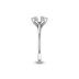 14K White Gold Classic Lotus Solitaire Ring with Certified 2.50 Carat Oval Shape Lab Grown Diamond