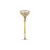 14K Yellow Gold Diamond Aria Ring with Certified 2 Carat Emerald Cut Lab-Grown Diamond