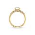 14K Yellow Gold Diamond Aria Ring with Certified 2 Carat Emerald Cut Lab-Grown Diamond