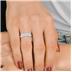 1/2 Carat TW Emerald Cut Five Stone Lab Grown Diamond Wedding Anniversary Ring 14K White Gold