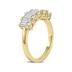 3/4 Carat TW Emerald Cut Five Stone Lab Grown Diamond Wedding Anniversary Ring 14K Yellow Gold