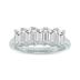 2.50 Carat TW Emerald Cut Five Stone Lab Grown Diamond Wedding Anniversary Ring 14K White Gold