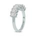 3.50 Carat TW Emerald Cut Seven Stone Lab Grown Diamond Wedding Anniversary Ring 14K White Gold