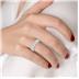 3.50 Carat TW Emerald Cut Seven Stone Lab Grown Diamond Wedding Anniversary Ring 14K White Gold