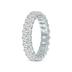 Oval Lab Grown Diamond Eternity Band in 14K White Gold (3.30 Carat TW)