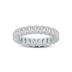 Oval Lab Grown Diamond Eternity Band in 14K White Gold (4 Carat TW)