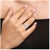 3/4 CTW Three Stone Oval Shape Lab Grown Diamond Ring in 14K White Gold
