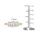 1.50 CTW Three Stone Oval Shape Lab Grown Diamond Ring in 14K Yellow Gold