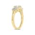 1 CTW Three Stone Round Cut Lab Grown Diamond Ring in 14K Yellow Gold
