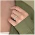 1.50 CTW Three Stone Round Cut Lab Grown Diamond Ring in 14K Yellow Gold