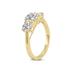 4 Carat TW Three Stone Lab Grown Diamond Ring in 14K Yellow Gold