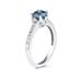 1 1/5 Carat Blue and White Diamonds Ring in 14K White Gold
