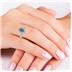 Blue and White Diamond Ring in White Gold