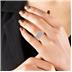 Diamond Rope Twist Ring in White Gold