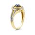 Blue and White Diamond Ring in Yellow Gold