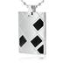 Stainless Steel Geometric Dog Tag Design Necklace