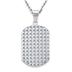 Stainless Steel Polished Geometric Pattern Dog Tag