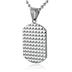 Stainless Steel Polished Geometric Pattern Dog Tag