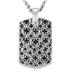 Stainless Steel Medieval Antiqued Dog Tag Necklace