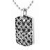 Stainless Steel Medieval Antiqued Dog Tag Necklace