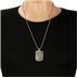 Stainless Steel Medieval Antiqued Dog Tag Necklace