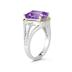 4.5ct Amethyst And Diamond Ring in 14K Yellow Gold And Silver 