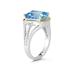 4.5ct Blue Topaz And Diamond Ring in 14K Yellow Gold And Silver