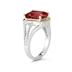 4.5ct Garnet And Diamond Ring in 14K Yellow Gold And Silver 