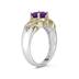 1.3ct Amethyst And Diamond Ring in 14K Yellow Gold And Silver