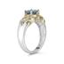 1.3ct Aquamarine And Diamond Ring in 14K Yellow Gold And Silver 