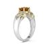 1.3ct Citrine And Diamond Ring in 14K Yellow Gold And Silver 