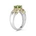 1.3ct Peridot And Diamond Ring in 14K Yellow Gold And Silver 