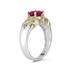 1.3ct Pink Topaz And Diamond Ring in 14K Yellow Gold And Silver 