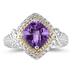 1.5ct Amethyst Ring in 14K Yellow Gold And Silver