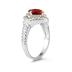 1.5ct Garnet Ring in 14K Yellow Gold And Silver 