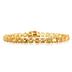 17 Carat Citrine Yellow Gold Plated Bracelet in .925 Sterling Silver