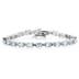 14k White Gold Diamond and Aquamarine Bracelet