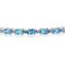 14k White Gold Diamond and Blue Topaz Bracelet
