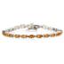 14k White Gold Diamond and Citrine  Bracelet