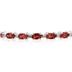 14k White Gold Diamond and Garnet Bracelet