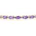 14k Yellow Gold Diamond and Amethyst  Bracelet