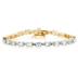 14k Yellow Gold Diamond and Aquamarine Bracelet