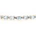14k Yellow Gold Diamond and Aquamarine Bracelet