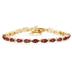 14k Yellow  Gold Diamond and Garnet   Bracelet
