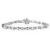 14k White Gold Diamond and Aquamarine Bracelet